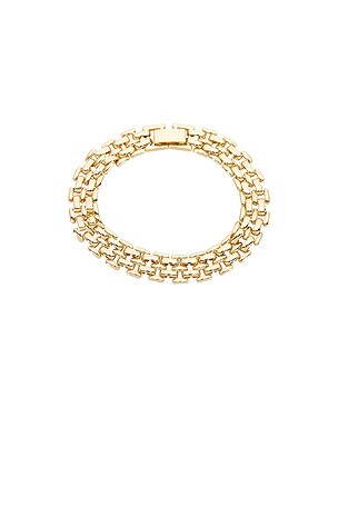 Alexa Leigh Watch Link Bracelet in Metallic Gold