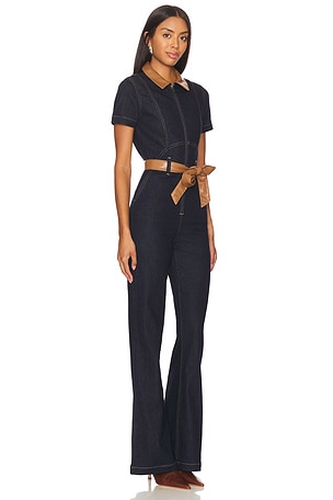 Alice + Olivia Gorgeous Wide Leg Jumpsuit in Blue