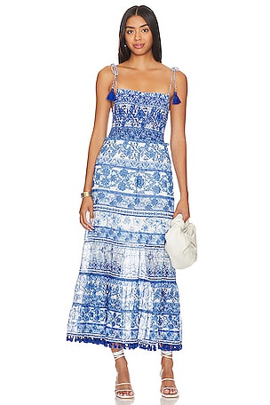 Faithfull Ramonet Midi Dress in Cairo Blue (FINAL SALE)