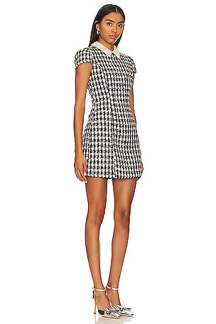 Alice + Olivia Velia Mini Dress in Black,White