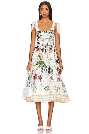 VESTIDO MIDI HAVEN FLARED Alice + Olivia