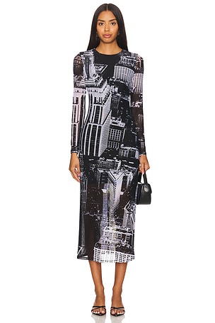 Delora Midi Dress Alice + Olivia