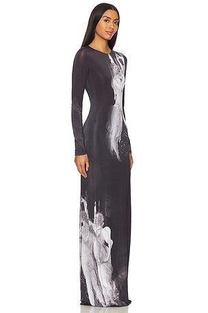 Alice + Olivia Delora Maxi Dress in Black,White