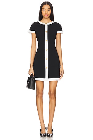 Coley Button Mini Shift Dress Alice + Olivia