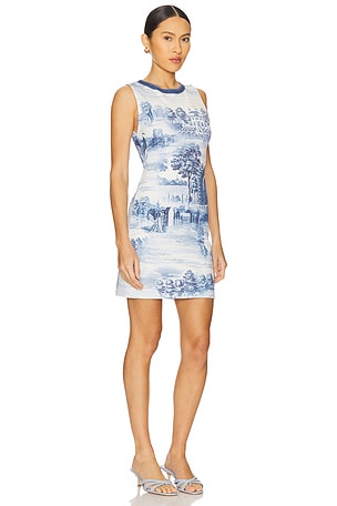 Alice + Olivia Wynell Mini Dress in Navy,White