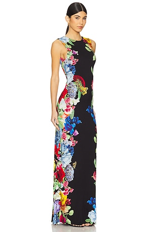Alice + Olivia Delora Maxi Dress in Black