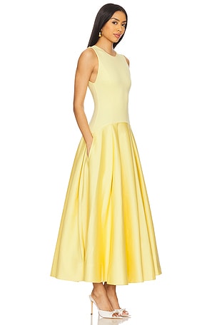 Alice + Olivia Adley Maxi Dress in Lemon