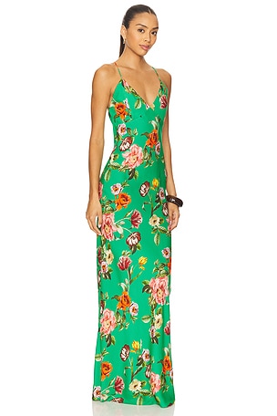 Alice + Olivia Loma Maxi Dress in Green
