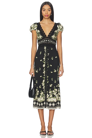Rose Deep Lace Maxi Dress Alice + Olivia