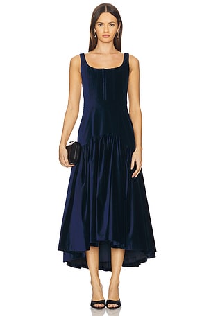 Diana Sleeveless Structured Midi Dress Alice + Olivia