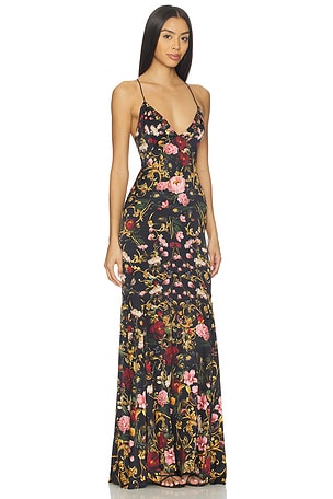 Alice + Olivia Milta Mermaid Slip Dress in Green