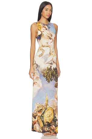 Alice + Olivia Augusta Maxi Dress in Baby Blue,Neutral