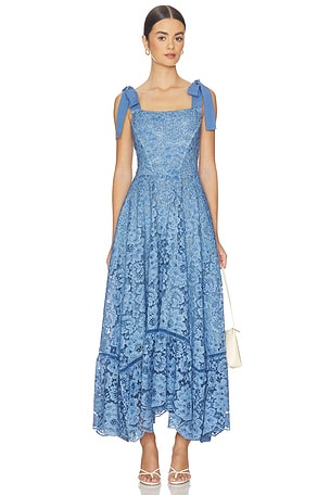 Rosalee Lace Bustier Maxi Dress Alice + Olivia