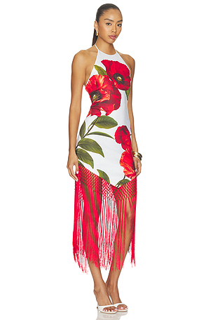 Alice + Olivia ROBE MALLORY en Ivoire