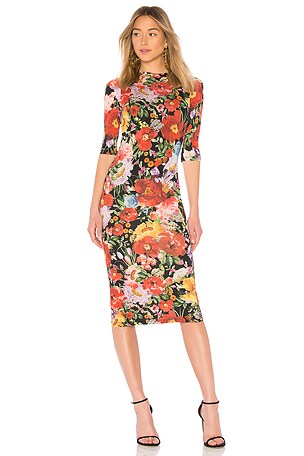 Alice Olivia Delora Fitted Dress in Blooming Garden REVOLVE