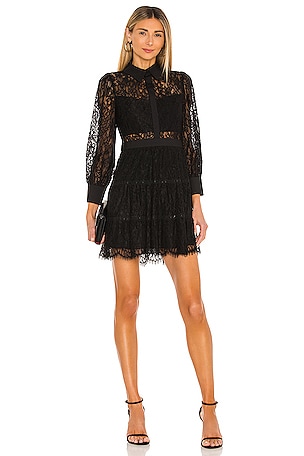knee length dresses for ladies Anaya Mini Dress-Black – fashionmallonline.com main image 1