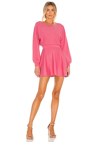 Alice + Olivia Murray Fit Flare Dress in Calypso Pink | REVOLVE