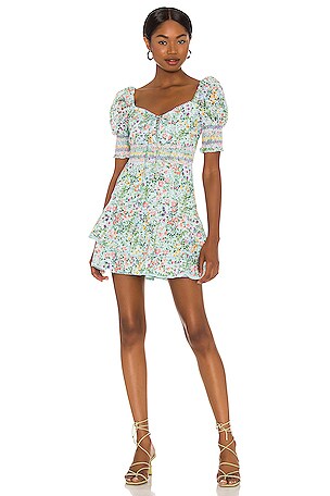 ALICE AND deals OLIVIA Crawford Floral Eyelet Minidress