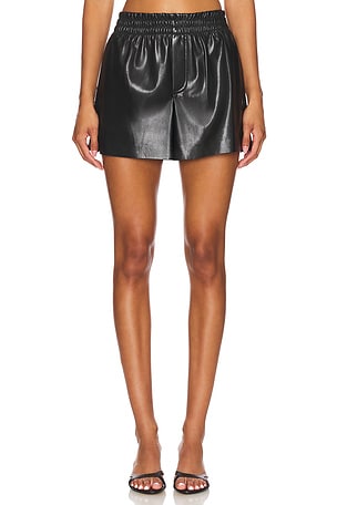 SHORT BOXER RICHIE VEGAN LEATHER Alice + Olivia