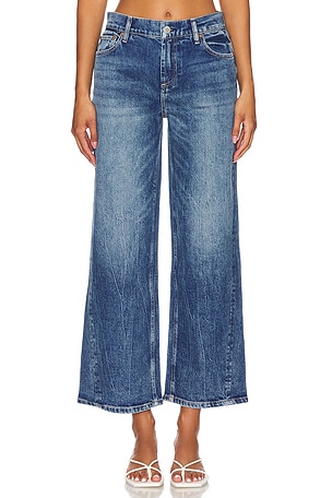 Ernie Cropped Low Rise Buckle Back Baggy Jean Alice + Olivia