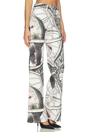 Alice + Olivia Chic Full Length Jean in Black,White