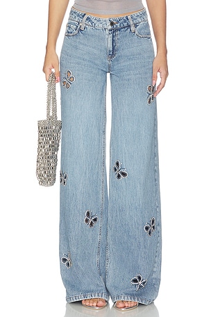 Amazing Embellished Cutout Jean Alice + Olivia