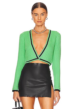 Jenae Cable Cardigan Alice + Olivia