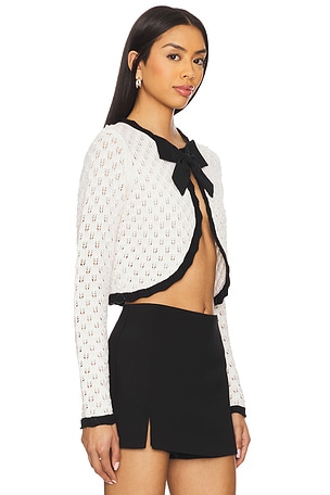 Alice + Olivia Dannie Shrug Cardigan in Ivory
