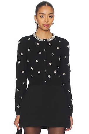 Dollie Embellished Cardigan Alice + Olivia
