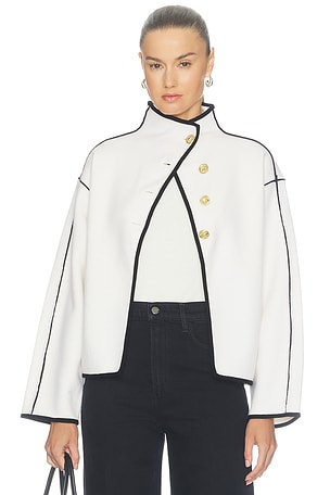 Pearson Collared Sweater Jacket Alice + Olivia