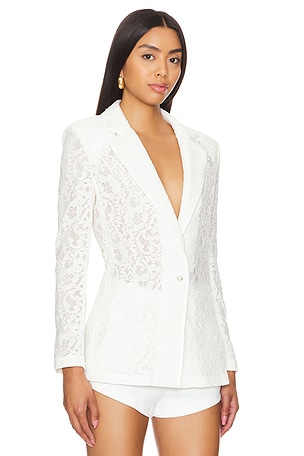 Alice + Olivia Judith Blazer in White