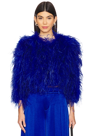 Kidman Feather Jacket Alice + Olivia