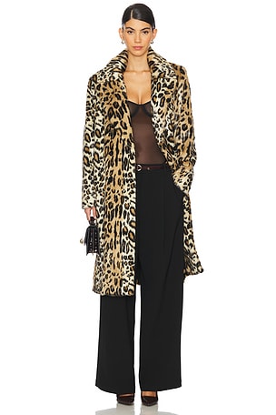 Nicholas Oversized Faux Fur Coat Alice + Olivia