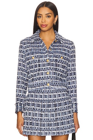 Chloe Cropped Boxy Jacket Alice + Olivia