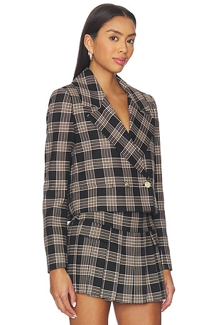 Alice + Olivia Avery Double Breasted Blazer in Black