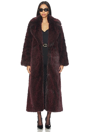 Marvin Faux Fur Coat Alice + Olivia