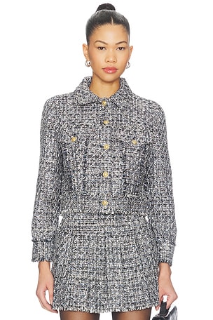 Chloe Cropped Boxy Jacket Alice + Olivia