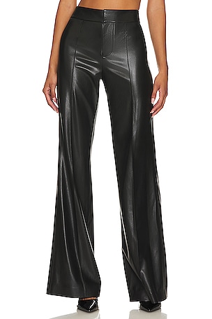 Dylan Faux Leather Wide Leg Alice + Olivia