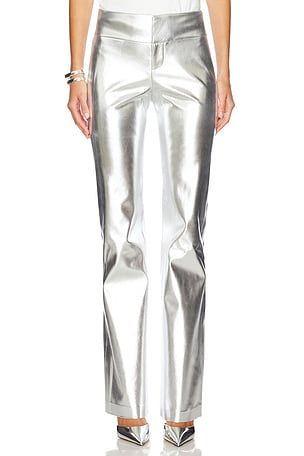 Olivia Faux Leather Fit Flare Pant Alice + Olivia