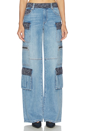 Cay Baggy Denim Cargo Alice + Olivia