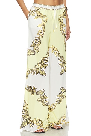 Alice + Olivia Qjai Wide Leg Pants in Ivory. Size M. Also