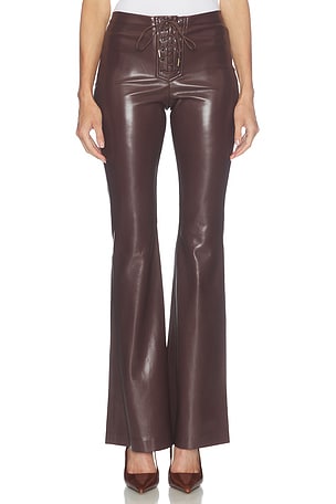 Ravyn Faux Leather Lace Up Bootcut Pant Alice + Olivia