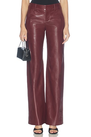 Olivia Alexander Vegan Legan Leather Slim Straight Trouser Alice + Olivia