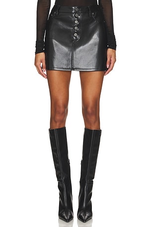 Joss Leather Mini Skirt Alice + Olivia