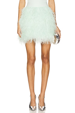 Cina Feather Skirt Alice + Olivia