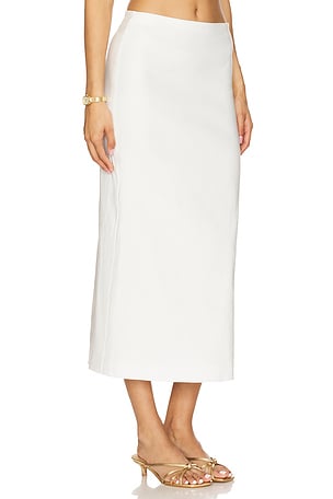 Alice + Olivia Maeve Slip Skirt in White