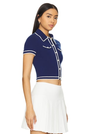 Alice + Olivia Marlena Polo in Navy