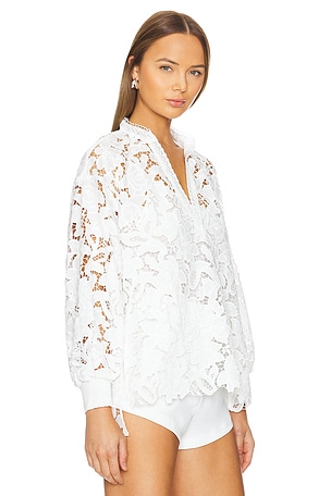 Alice + Olivia Aislyn Blouse in White