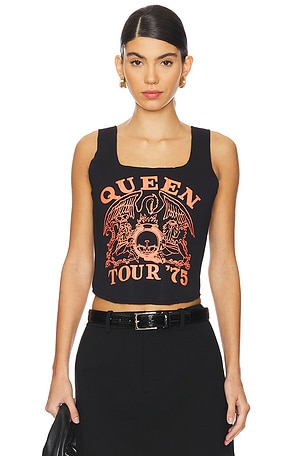 Breslin Band Tee Corset Top Alice + Olivia