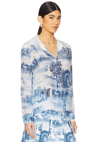 Alice + Olivia Willa Top in Blue